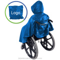 customized logo 100% waterproof adults PVC rain poncho wheelchair raincoat for the disabled